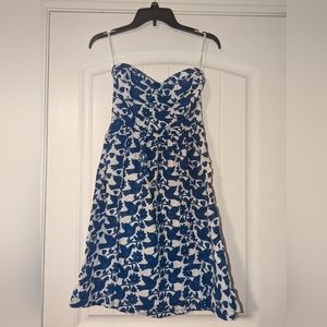Old navy white and blue bird tube dress